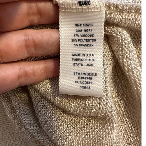 Joie Soft cream long sleeves lightweight sweater size Small - Picture 4 of 10